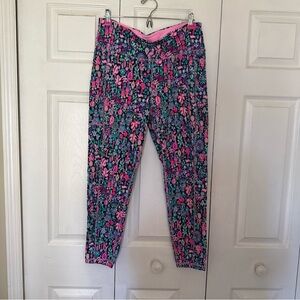 LILLY PULITZER WEEKENDER LEGGINGS HIGH RISE JEWELY JEWELRY NAVY XL EUC